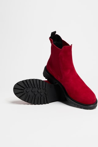 Bottines Chelsea - Rouge