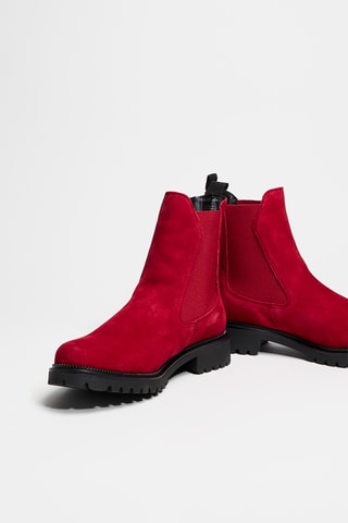 Bottines Chelsea - Rouge