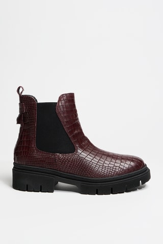 Bottines Chelsea en cuir - Bordeaux