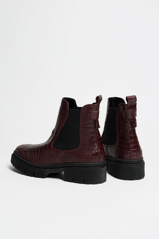Bottines Chelsea en cuir - Bordeaux