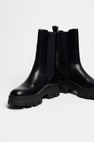Bottines Chelsea en cuir - Noir