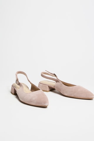 Escarpins à talons en cuir - Beige