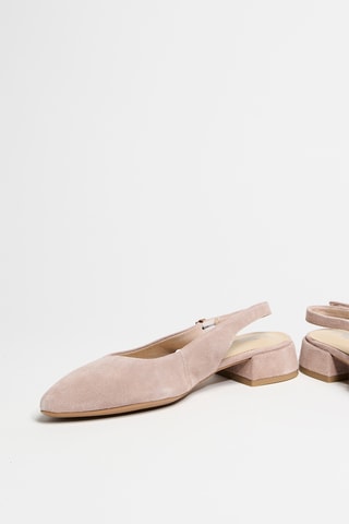 Escarpins à talons en cuir - Beige