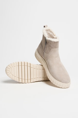 Bottines fourrées en cuir - Gris