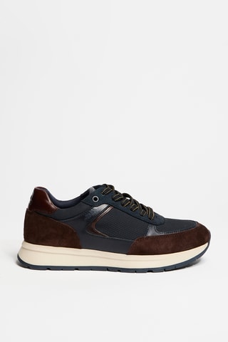 Baskets en cuir - Bleu
