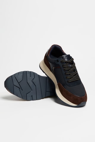 Baskets en cuir - Bleu