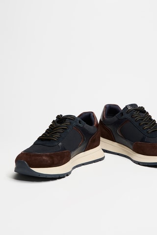 Baskets en cuir - Bleu