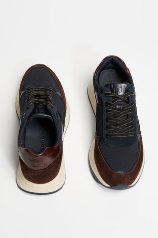 Baskets en cuir - Bleu