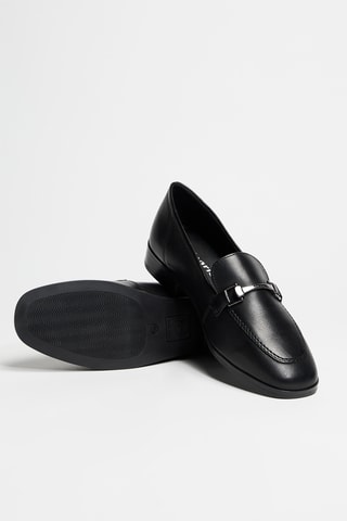 Mocassins en cuir - Noir