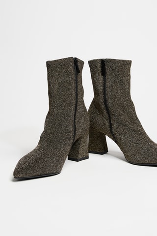 Bottines en cuir - Doré