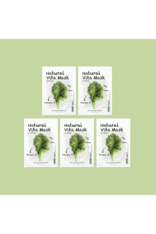 5 masques visage raffermissants Natural Vita - 10 x 23 ml