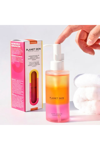 Planet Skin - Huile nettoyante triple action - Visage - 150 ml