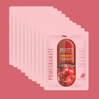 Jigott - Masques en tissu hydratants - Grenade - Visage - 10 unités