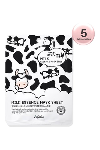2 packs de 5 masque visage en feuille au lait - 10 x 25 ml