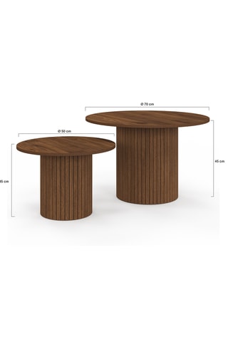 2 tables basses Alvar - 35 x 50 / 45 x 70 cm