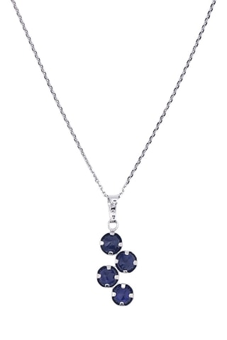 Pendentif - Or blanc et saphirs