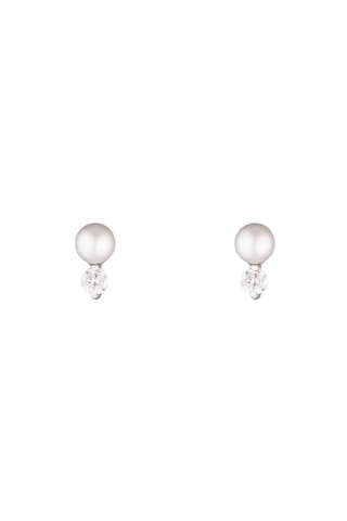 Puces - Or blanc, perles de culture d'eau douce et diamants