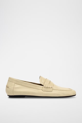 Mocassins en cuir - Ecru
