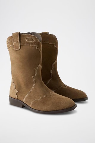 Bottines en nubuck - Marron