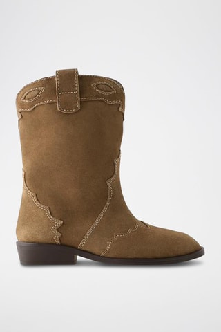 Bottines en nubuck - Marron