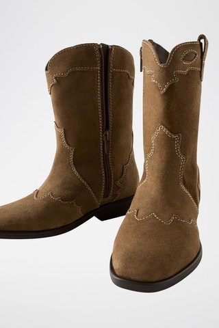 Bottines en nubuck - Marron