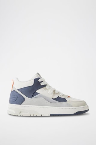 Baskets montantes - Blanc et bleu marine
