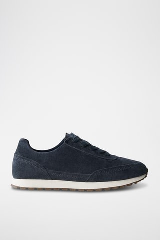 Baskets en nubuck - Bleu marine