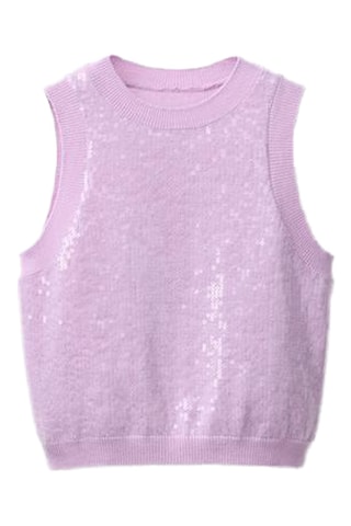 Pull sans manches - Mauve