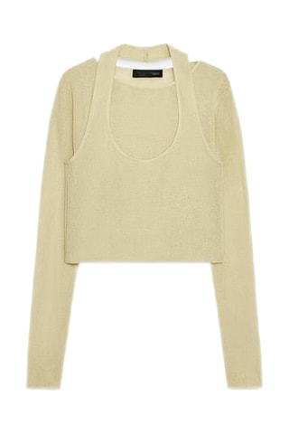 Pull trompe-l’œil - Beige