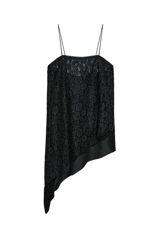 Top en dentelle - Noir