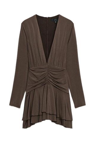 Robe drapée - Marron foncé