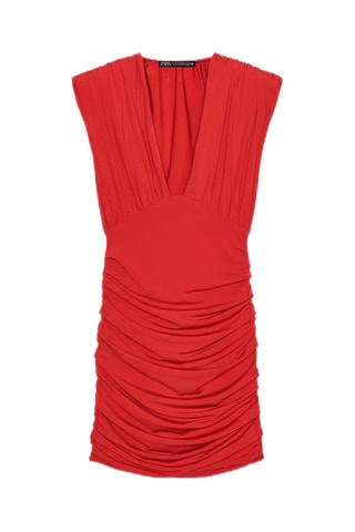 Robe drapée - Rouge