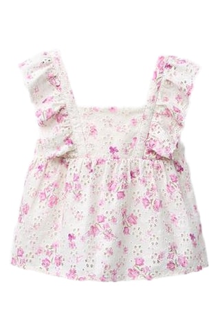 Blouse en broderie anglaise - Ecru