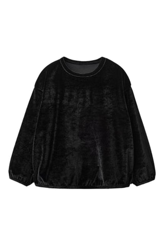 Sweat en velours - Noir