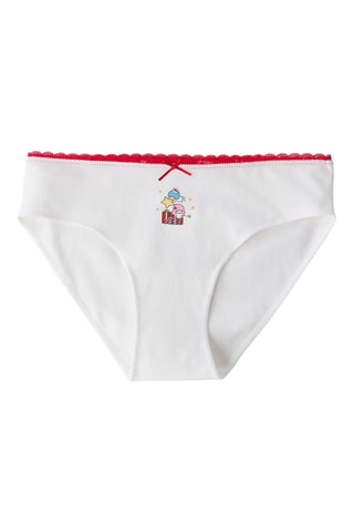 3 culottes Hello Kitty Sanrio - Blanc et rouge