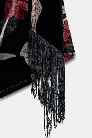 Top en velours - Noir