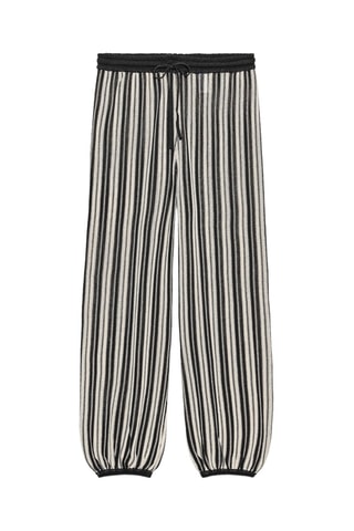 Pantalon en lin - Noir et blanc