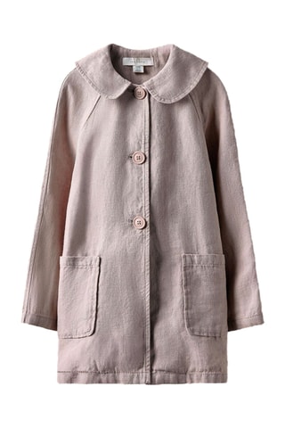 Veste longue en lin - Taupe