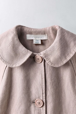 Veste longue en lin - Taupe