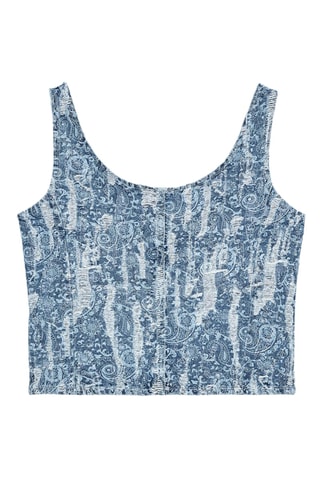 Top en jean - Bleu