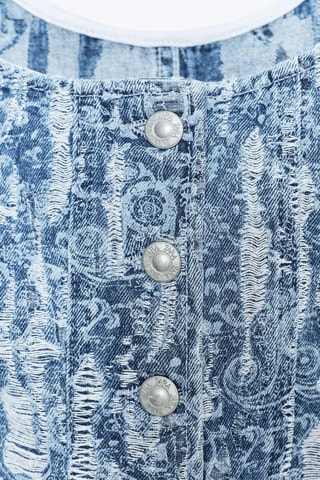 Top en jean - Bleu