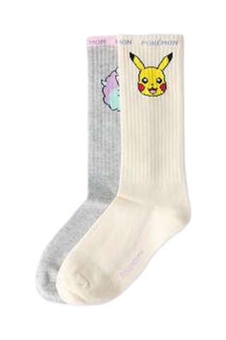 2 paires de chaussettes - Gris clair et écru