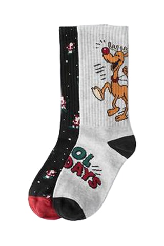 2 paires de chaussettes - Noir et blanc