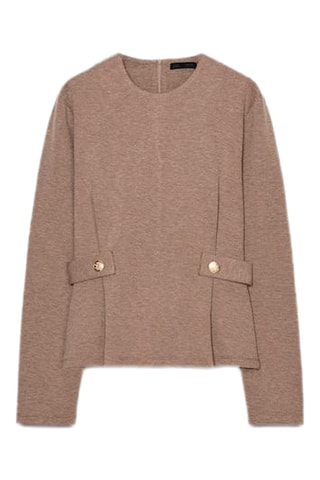 Top - Taupe chiné