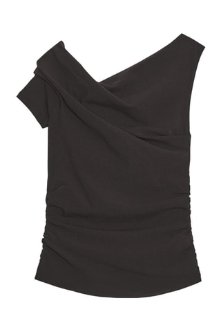 Top drapé - Noir
