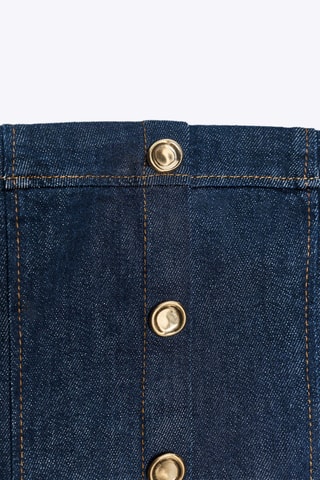 Top bustier en jean - Bleu marine