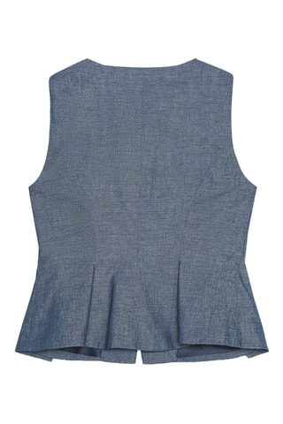 Veste sans manches en lin - Bleu marine
