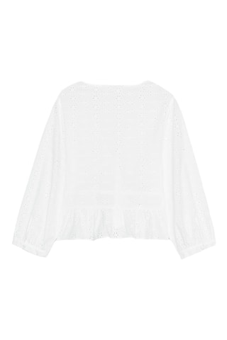 Blouse en broderie anglaise - Blanc