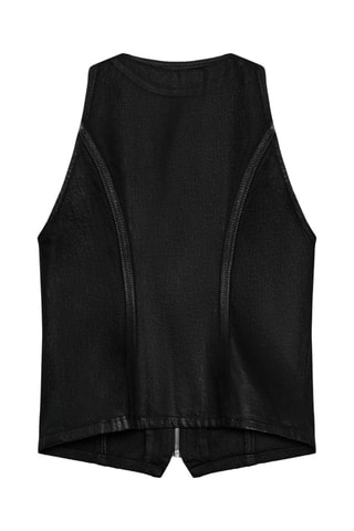 Veste sans manches en jean - Noir