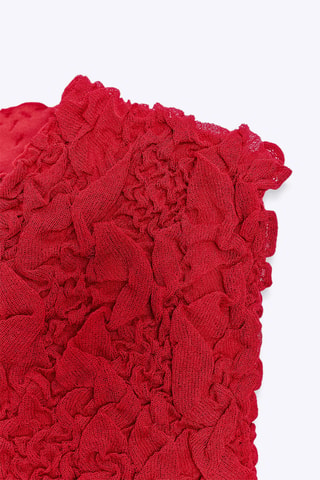 Top drapé - Rouge